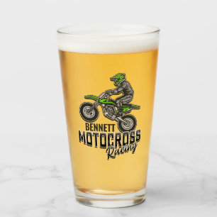 Eigen naam Dirt Bike Rider Motocross-racisme Glass Glas