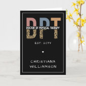 Eigen naam DPT Doctor in de Fysieke Therapie Cheet Kaart (Gele Bloem)