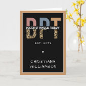Eigen naam DPT Doctor in de Fysieke Therapie Cheet Kaart (Gele Bloem)