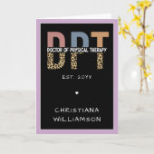 Eigen naam DPT Doctor in de Fysieke Therapie Cheet Kaart (Gele Bloem)