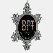 Eigen naam DPT Doctor in de Fysieke Therapie Cheet Tin Sneeuwvlok Ornament (Links)