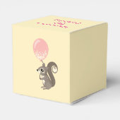 Eigen naam Eekhoorn met roze ballon Bedankdoosjes (Achterkant)