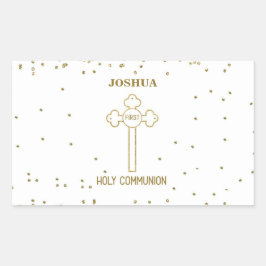 Eigen naam Eerste Heilige Communistische Gouden Ki Rechthoekige Sticker