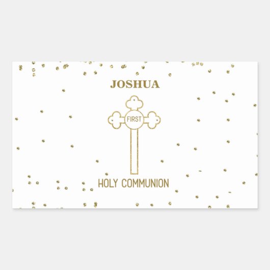 Eigen naam Eerste Heilige Communistische Gouden Ki Rechthoekige Sticker (Voorkant)