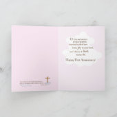 Eigen naam Eerste Jubileum van Baptism Girl Ark Kaart (Binnen)