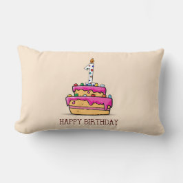 Eigen naam, eerste verjaardag, roze roze rokerrok kussen