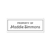 Eigen naam EIGENSCHAP VAN Kinder Boekrubberen stem Rubberstempel (Afrduk)