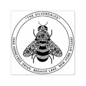 Eigen naam en adres honingbijen Zelfinkend stempel (Design)
