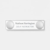 Eigen naam en beroep Golfbal Deurbordje (Voorkant)