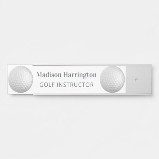 Eigen naam en beroep Golfbal Deurbordje (Voorkant)