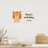 Eigen naam en geboortedag Cartoon Poster (Keuken)