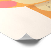 Eigen naam en geboortedag Cartoon Poster (Hoek)