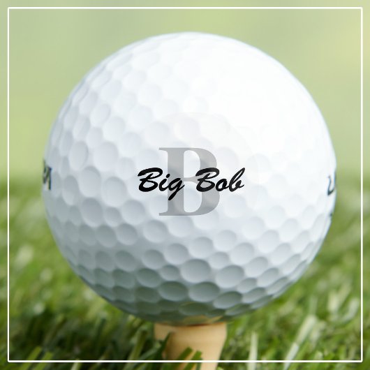 Eigen naam en Initiaal monogrammed Golf Balls Golfballen