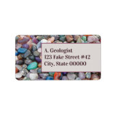 Eigen naam en Initialen Geologie Rocks! stenen gem Etiket (Voorkant)