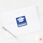 Eigen naam en jaarstickers voor Afstuderen Vierkante Sticker (Envelop)