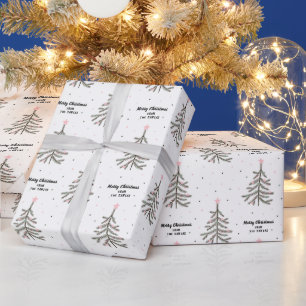 Eigen naam en kerstcadeaupapier voor groeten cadeaupapier