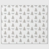 Eigen naam en kerstcadeaupapier voor groeten cadeaupapier (Vlak)