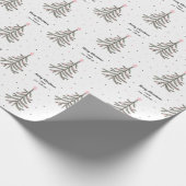 Eigen naam en kerstcadeaupapier voor groeten cadeaupapier (Hoek)