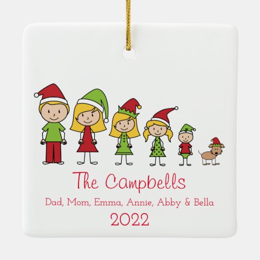 Eigen naam en kerstfeestkeramiek keramisch ornament (Achterkant)