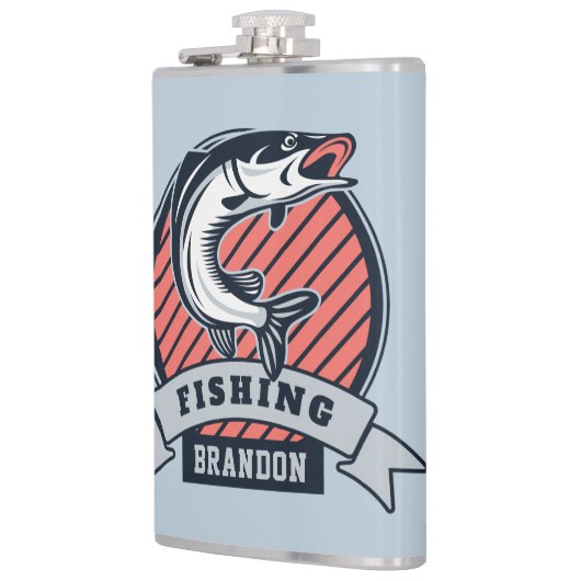 Eigen naam en kleur Fisher-kolf Heupfles (Links)