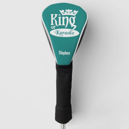 Eigen naam en kleurenkorf van Karaoke Golfheadcover (Voorkant)