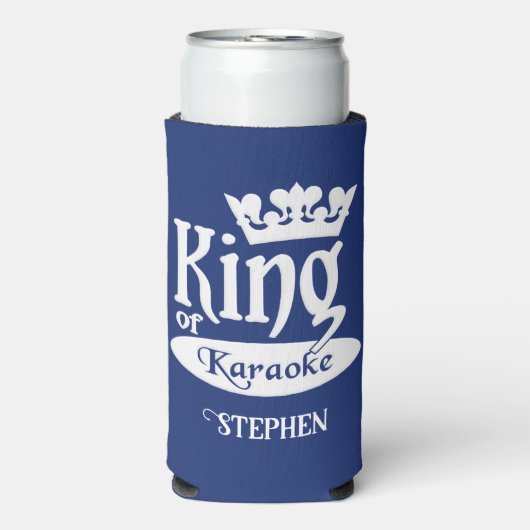 Eigen naam en kleurenkorf van Karaoke Seltzer Blikjeskoeler (Seltzer Voorkant)