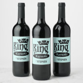 Eigen naam en kleurenkorf van Karaoke Wijn Etiket (Flessen)