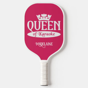 Eigen naam en kleurkoningin van Karaoke Pickleball Paddle