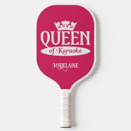 Eigen naam en kleurkoningin van Karaoke Pickleball Paddle (Voorkant)