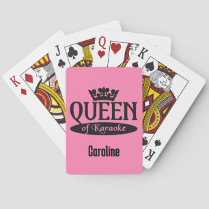 Eigen naam en kleurkoningin van Karaoke Pokerkaarten