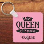 Eigen naam en kleurkoningin van Karaoke Sleutelhanger (Voorkant)