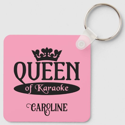Eigen naam en kleurkoningin van Karaoke Sleutelhanger (Achterkant)