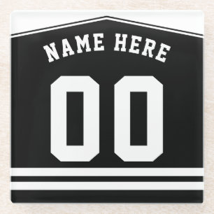 Eigen naam en nummer Hockey Lacrosse Jersey Glazen Onderzetter
