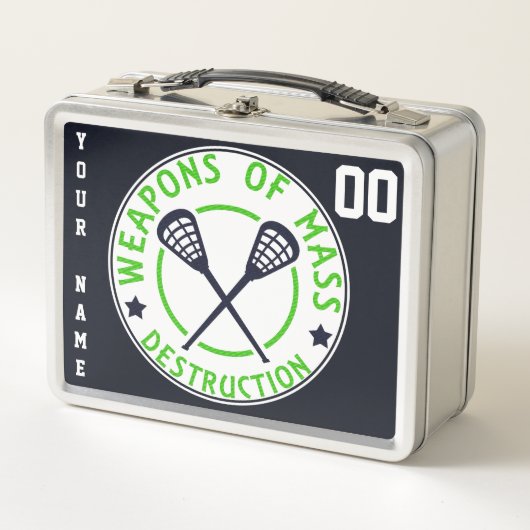 Eigen naam en nummer Lacrosse Lunch Box (Voorkant)