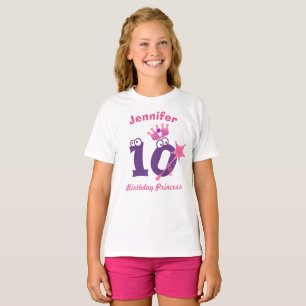 Eigen naam en ouderdom, prinses t-shirt