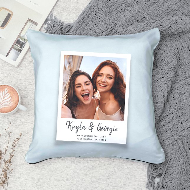 Eigen naam en tekst Fotovrienden Zussers BFF Fun Kussen (Squad goals need cozy upgrades!)