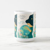 Eigen naam en tekst Planet Earth Moeder Koffiemok (Center)