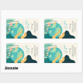 Eigen naam en tekst Planet Earth Moeder Rechthoekige Sticker (Vel)