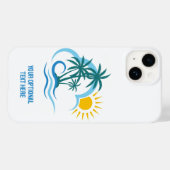 Eigen naam en tekst tropische eilanden Case-Mate iPhone case (Achterkant (horizontaal))