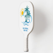 Eigen naam en tekst tropische eilanden pickleball paddle (Links)