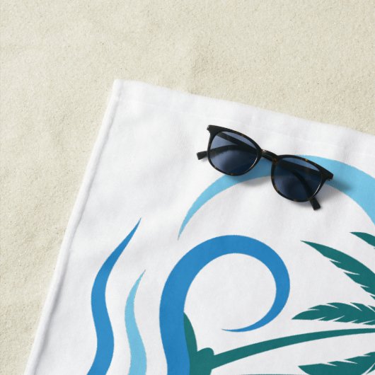 Eigen naam en tekst tropische eilanden strandlaken (In situ)