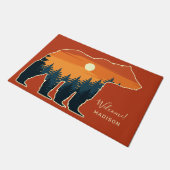 Eigen naam en tekstbos Beer Deurmat (Schuin)