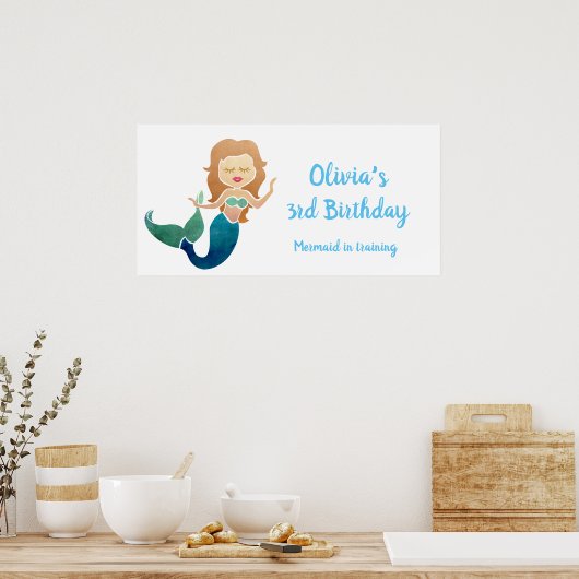 Eigen naam en vogelschild in opleiding poster (Keuken)