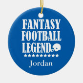 Eigen naam fantasie football legende versiering keramisch ornament (Voorkant)