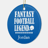 Eigen naam fantasie football legende versiering keramisch ornament (Links)