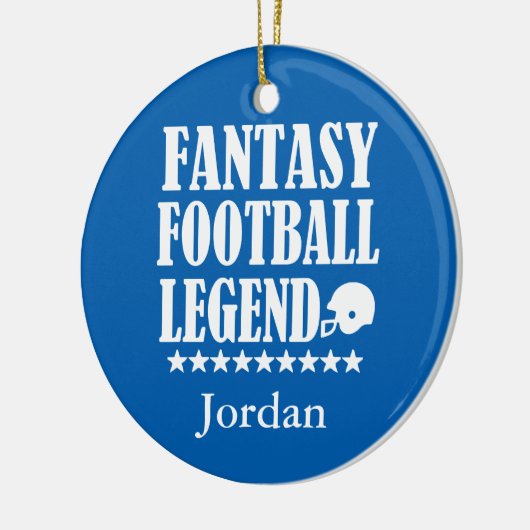 Eigen naam fantasie football legende versiering keramisch ornament (Links)