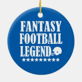 Eigen naam fantasie football legende versiering keramisch ornament (Achterkant)