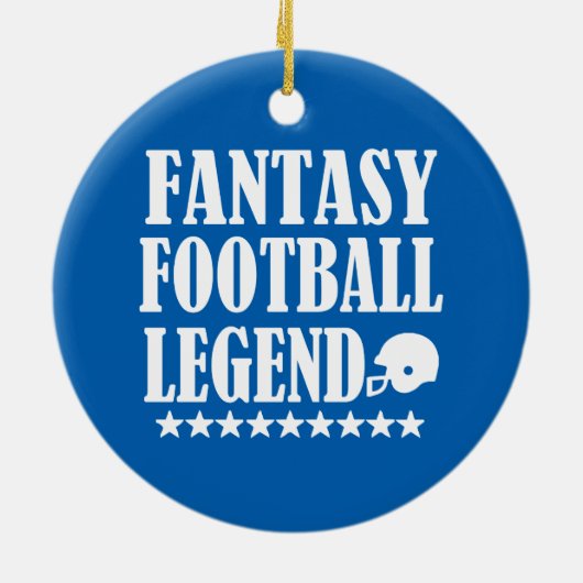 Eigen naam fantasie football legende versiering keramisch ornament (Achterkant)