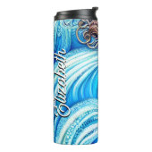 Eigen naam Fantasy Ocean Zee Wave Goddess Thermosbeker (Gedraaid links)