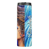 Eigen naam Fantasy Ocean Zee Wave Goddess Thermosbeker (Achterkant)